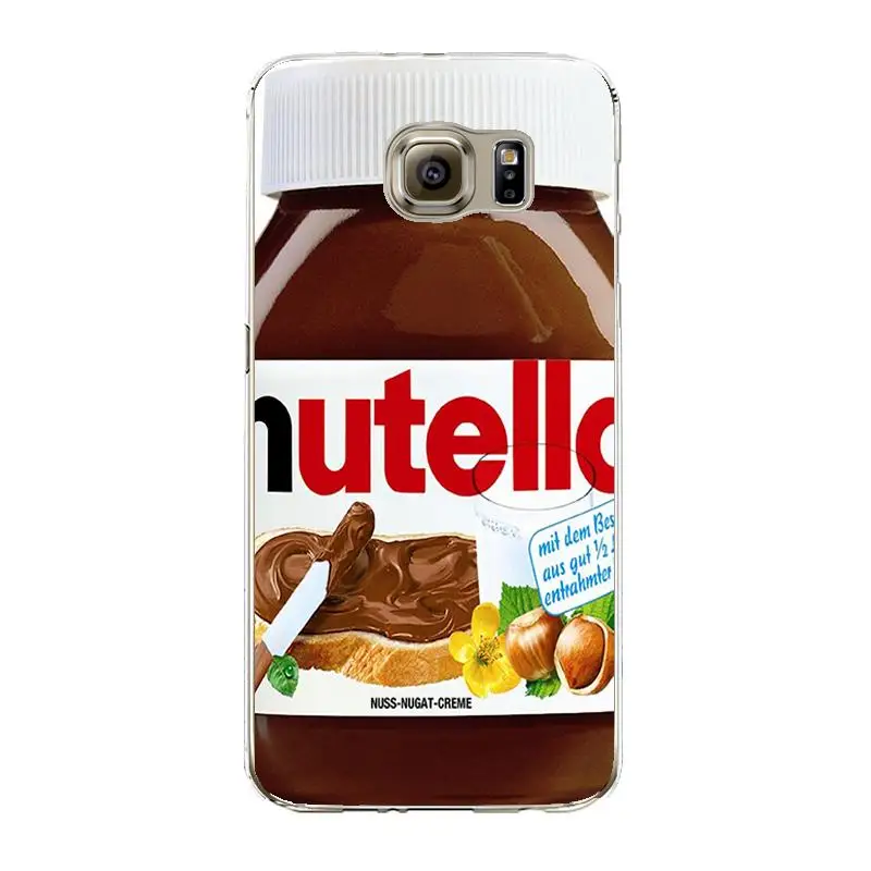 Nutella Сердце чехол для iPhone 5 5S 6 6 S 7 Plus чехол s пончики для samsung Galaxy S3 S6 S7 край S8 плюс J5 A5 Grand Prime чехол