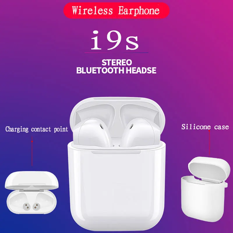 

Newest mini i9S TWS double Wireless Earphones Protable Bluetooth Headset Earbuds for IPhone X 8 7 Plus Android Phones ifans