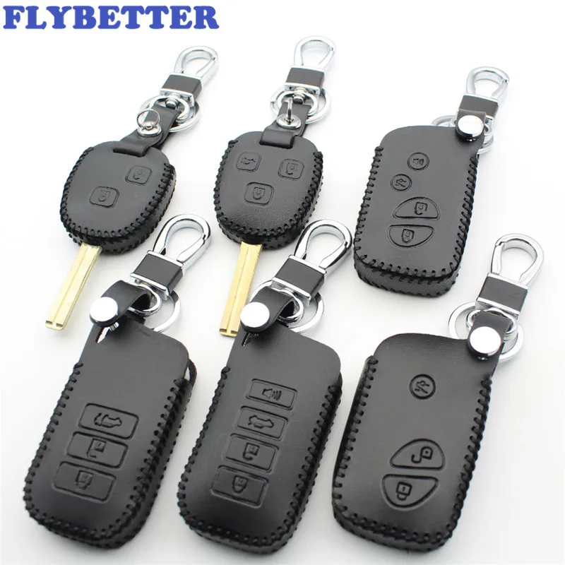 

FLYBETTER Genuine Leather Key Case Cover For Lexus RX270/ES200/RX330/NX300/LS250/IS250/RX200/CT200H/GX460 Car Styling L320