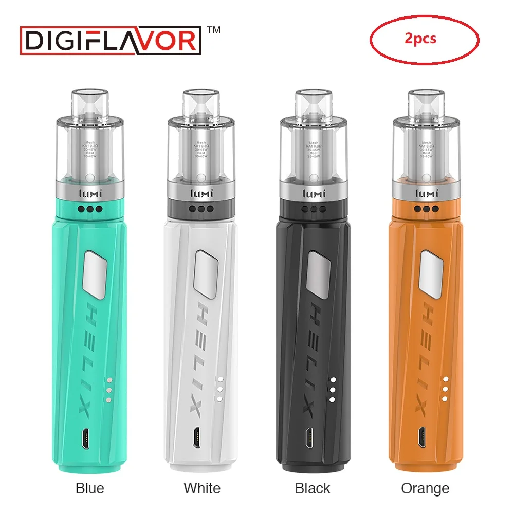 

2pcs!!! New Vape pen Kit Digiflavor Helix starter kit with 2ML/4ML lumi tank by single 18650 Electronic cigarette Vaporizer Kit