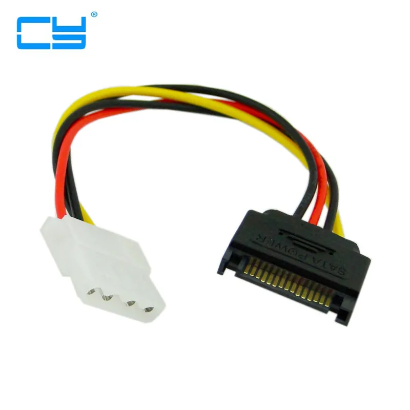 

5pcs/lote Serial ATA SATA II 15 Pinos para conector do Cabo de Disco Rigido de 4 pinos IDE fonte De alimentacao