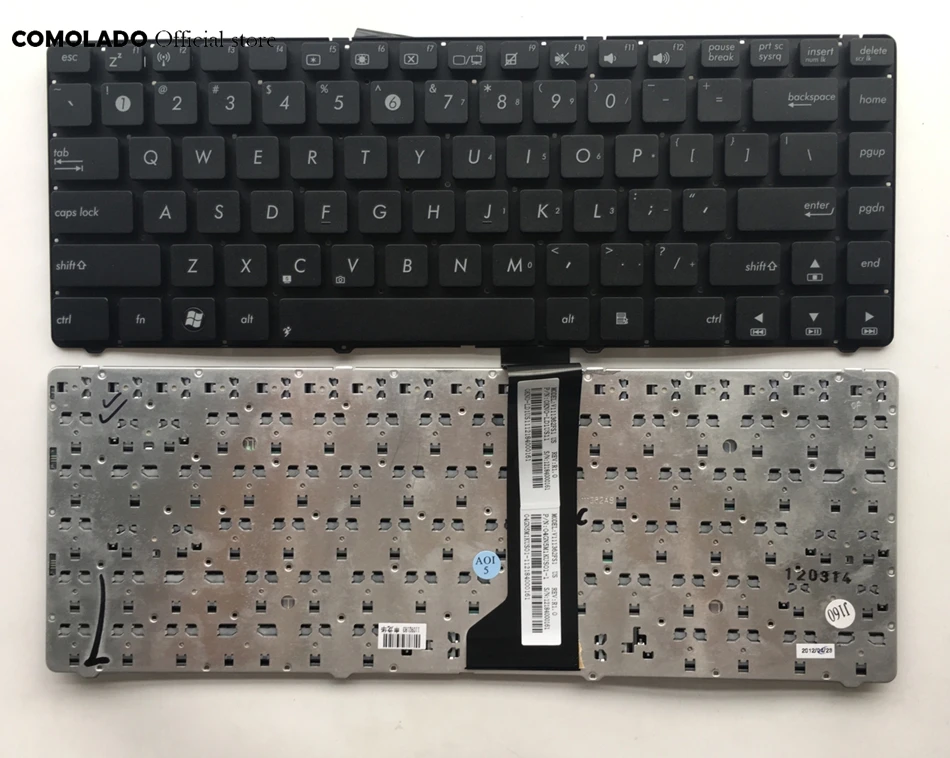 US English laptop keyboard For ASUS k45 U44 U46 Black without frame keyboard US layout