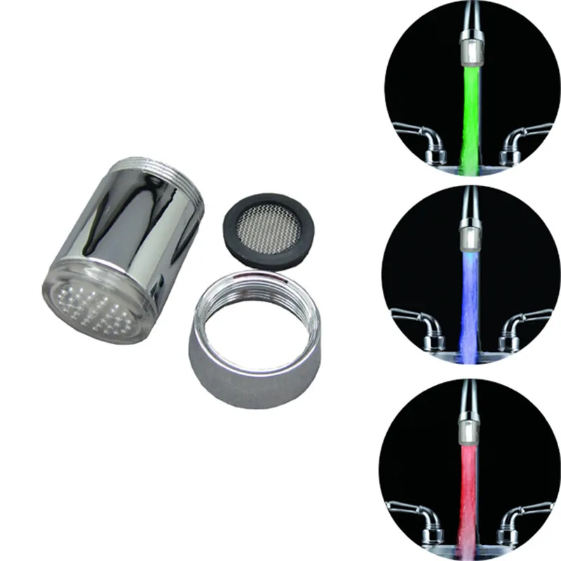 

Temperature sensor 3 color illuminated faucet light