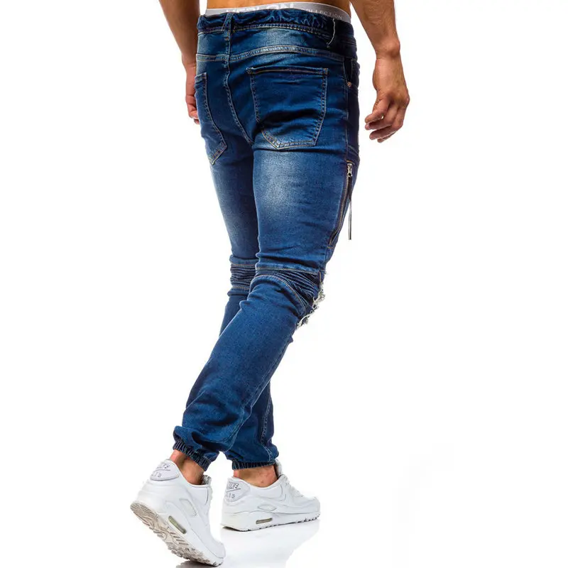 GustOmerD новые мужские Стрейчевые рваные дизайнерские джинсы высокого качества осень-зима джинсы модные хип-хоп облегающие мужские джинсы на молнии