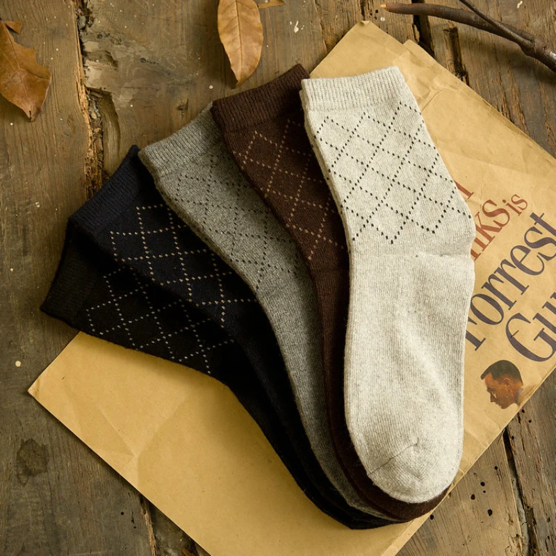 New Thick Merino Wool Socks 5pairs/lot Man socks High Quality Classic