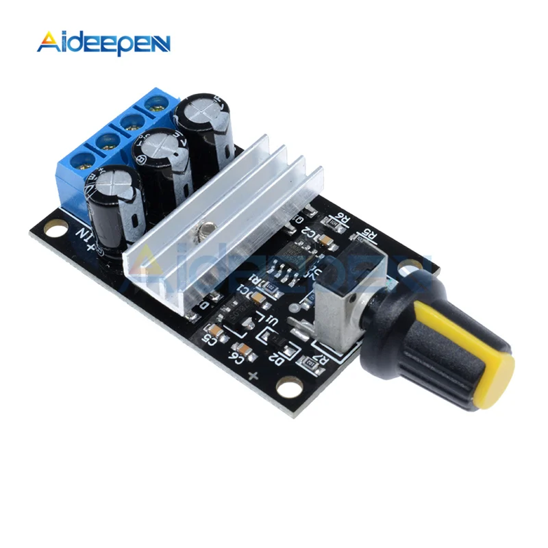 

DC 6V-28V 3A 80W PWM Motor Speed Controller Regulator Adjustable Variable Speed Control With Potentiometer Switch 12V 24V