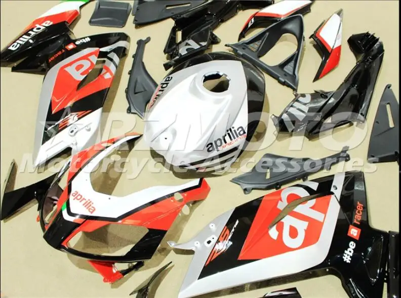 Литья под давлением ABS Полный комплект обтекателя подходит для Aprilia RS125 06 07 08 09 10 11 RS 125 2006 2007 2011 на заказ; цвет черный, красный