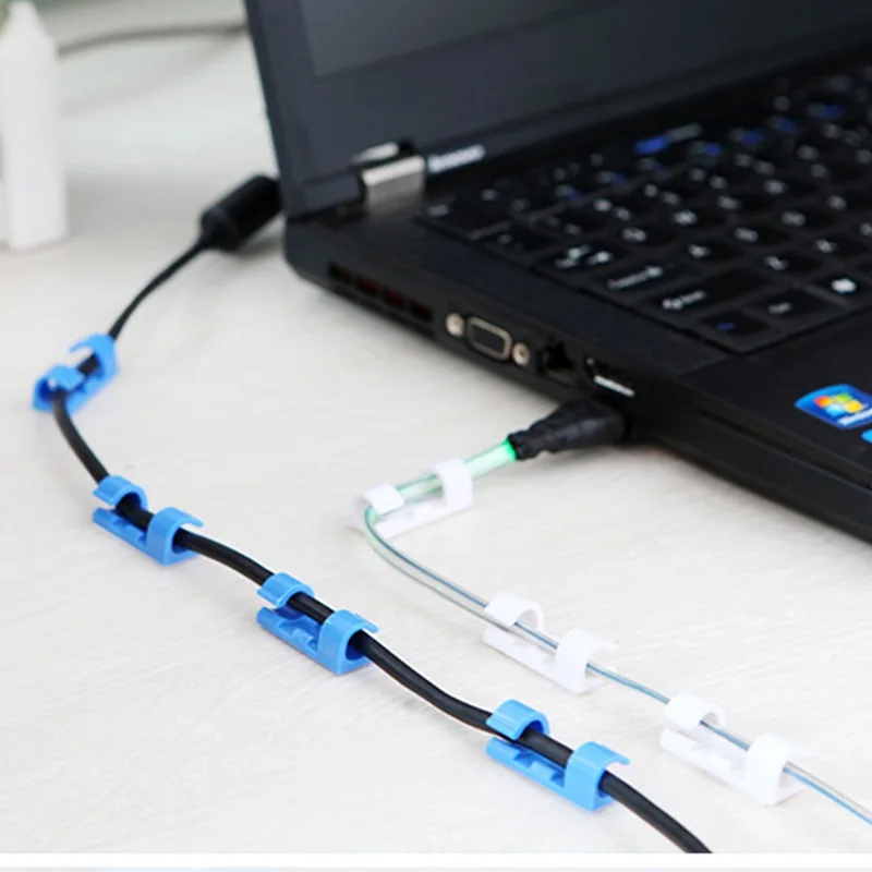 20pc Desktop Wall Wire Fixing Wire Buckle Line Buckle Route Fixed Buckle Cable Clip