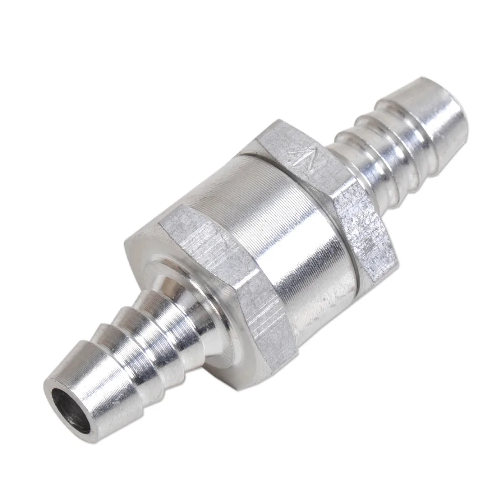10 X 10MM 3//8/" ONE WAY ALUMINIUM NON RETURN CHECK VALVE PETROL DIESEL OIL WATER