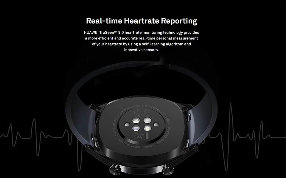 Huawei GT Спортивные умные часы 1,39 дюймов AMOLED сенсорный экран heartrate мониторинг BT4.2 BLE gps 5ATM водонепроницаемый