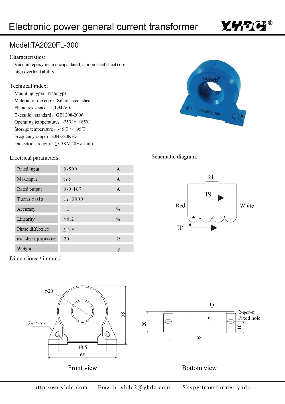 TA2020FL-300-0-500A-0-0.167A-01