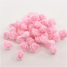 50PCS Artificial Flower Head Handmade DIY Wedding Home Decoration Multi-use PE Foam Rose
