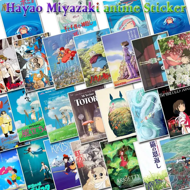 25 шт. Hayao Miyazaki аниме наклейка Тоторо/Унесенные призраками Мультяшные наклейки для велосипеда ноутбука скейтборда Ipad телефона Граффити стикер s