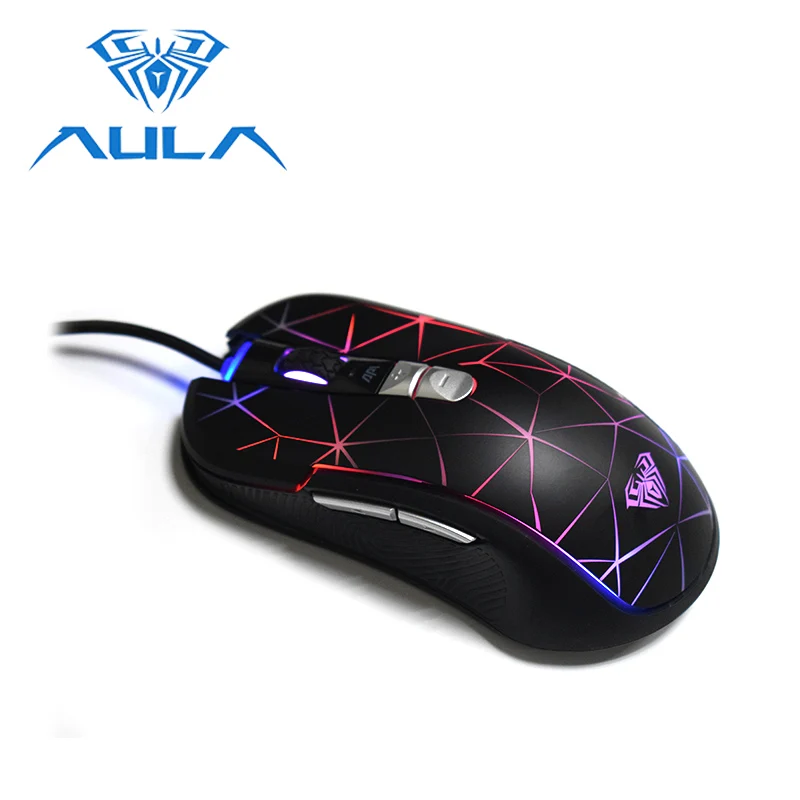 AULA игровая мышь USB Проводная 2000 dpi 7 кнопок RGB подсветка эргономичная для компьютера ноутбука настольная профессиональная геймерская мышь#960 - Цвет: colorful