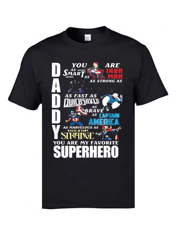 Classic Daddy Superhero T Shirt Ironman 