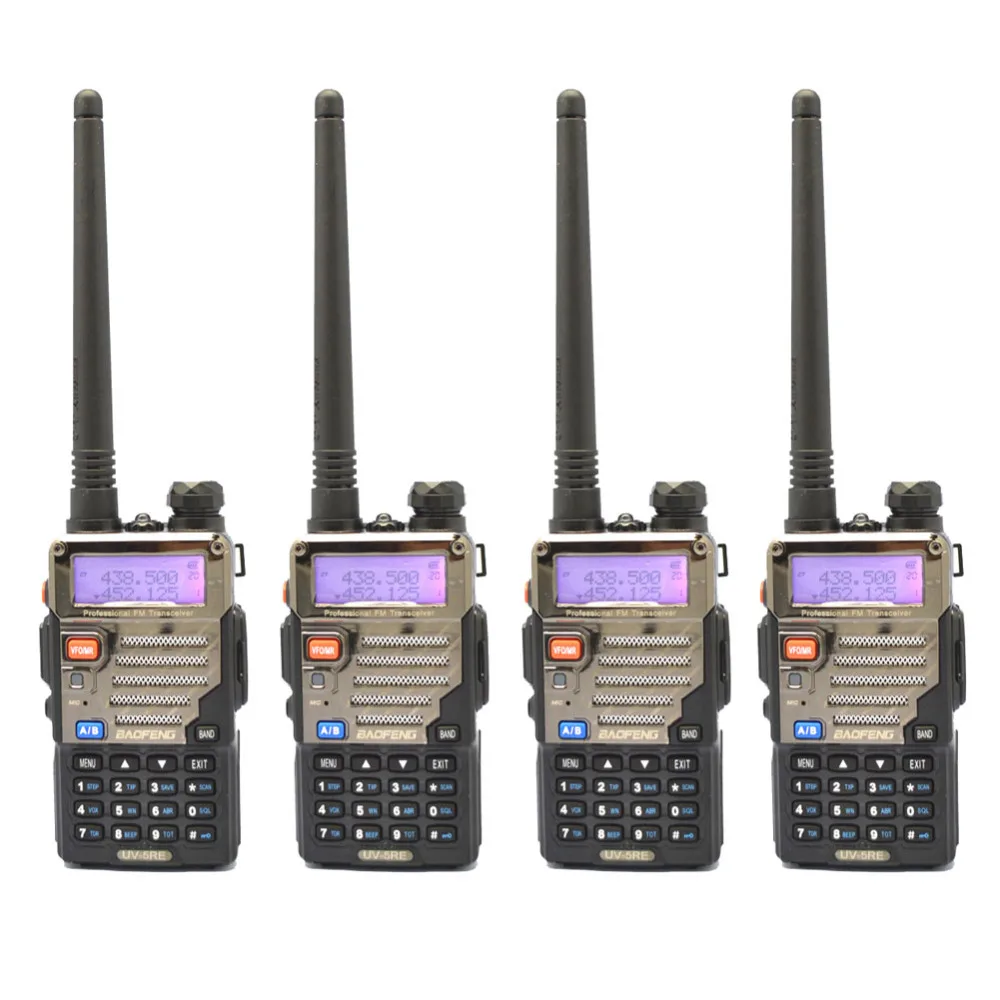 

4-PCS New Black BaoFeng UV-5RE Walkie Talkie136-174 /400-520Mhz Two Way Radio - free shipping