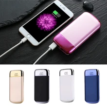 Мини портативный банк питания 10000Mah внешний аккумулятор запасной пакет быстрая зарядка мобильный телефон двойной Usb светодиодный зарядное устройство