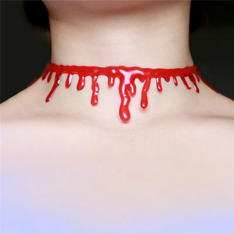 3PClot Halloween Props Bloody Cut Neck Zombie Injury Sticker Scars Tattoos Fake Scab Fx Costume Makeup Necklace Halloween Decor (4)