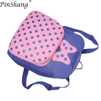 

PinShang Girl Lovely Backpack Double Shoulder Bags for Students Cartoon Soft PU Backpack Bagpack Fashion mochilas mujer 2018 40