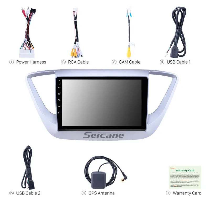 Автомобильный мультимедийный плеер Seicane проигрыватель на Android 8 1 9 дюймов 2Din GPS Wi Fi