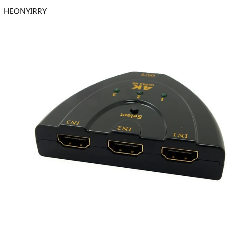 

Mini 3 Ports HDMI Switch 1.4b 4k*2k 3D Switcher HDMI Splitter 3 in 1 Out Port Hub for Xbox DVD HDTV for PS3 PS4 1080P