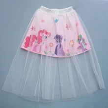 Юбки для маленьких девочек; юбка-пачка с рисунком единорога; юбка принцессы с принтом пони; кружевная Одежда для девочек; детская юбка; 5123