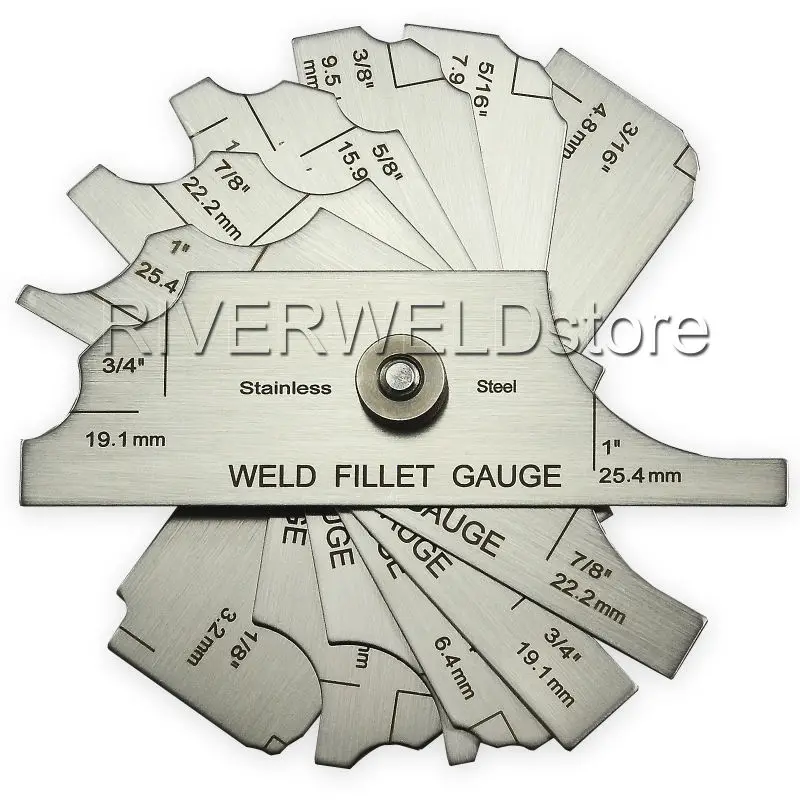 7piece Fillet weld set gage RL gauge Welding Inspection Test Ulnar Metric & inch 