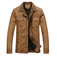 Hot high quality men’s leather jacket casual windbreaker coat jacket Overcoat free shipping