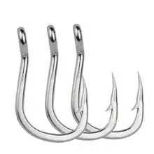 10 шт. большой отсадки крюк из нержавеющей стали морской Рыболовный крючок для пресной воды джиг крюк 1/0#3/0#7/0#9/0#11/0#13/0#5/0# серебряный цвет