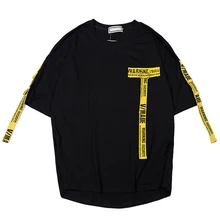 Футболка для мужчин 3d рубашка печати лента с буквами Harajuku Хлопок Панк Футболка Модные повседневное футболки лето г