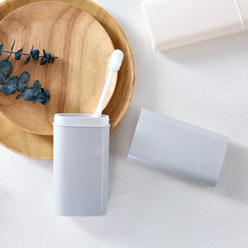 

Creative Hot Portable Space Saving Travel Plastic Toothbrush Holder Case Dust Proof Cover Box Camping Anti-bacterial Toothbrush