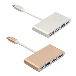 2017 алюминиевого сплава Тип-C концентратор USB 3.1 4-Порты и разъёмы USB3.0 USB2.0 Тип-C адаптер super скорость 5 Гбит USB HUB для MacBook