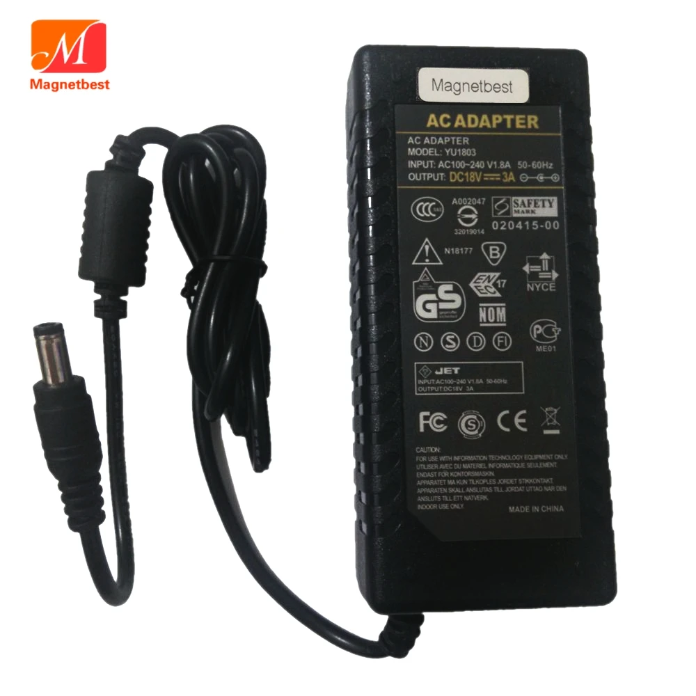 

18V3A AC DC Adapter Charger 18V 3A 54W Switch Power Supply Charger For Rod Audio CCTV Monitor Dance Mobile Speakers LED light