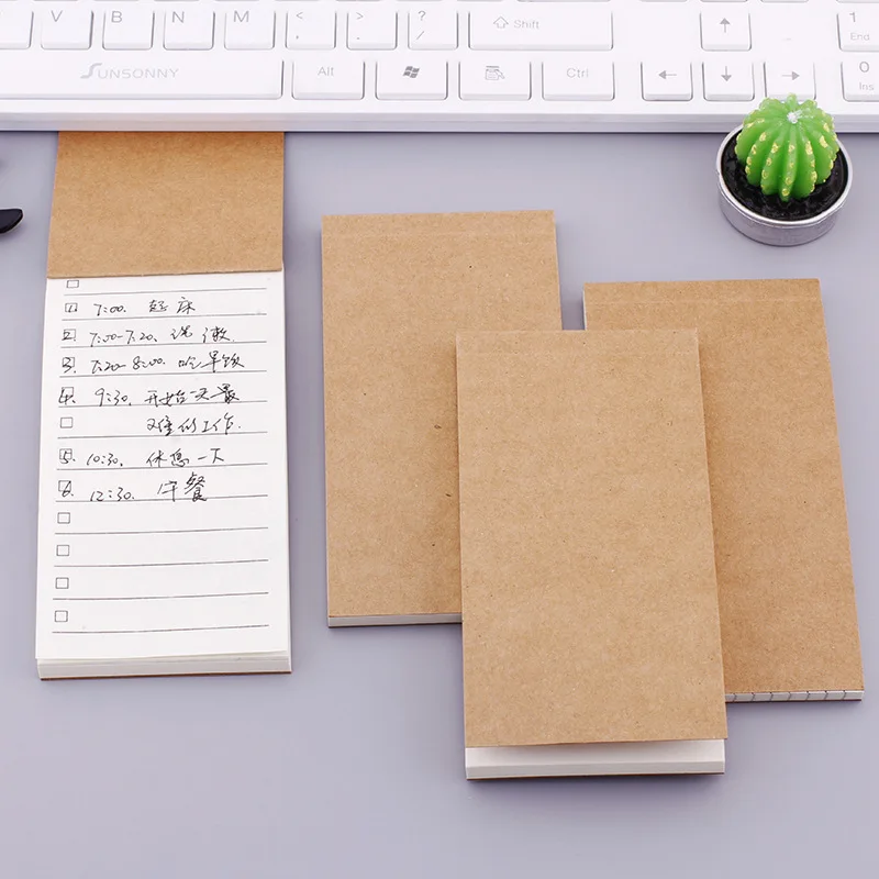 

1 Pcs memo pad for school supplies stationery note book Friendly Kraft Paper wholesale school tools