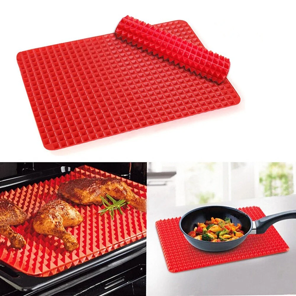 

Silicone Healthy Cooking Baking Mat Non-stick Pyramid Baking Liner 39*27.5cm