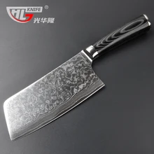 Asian cleaver chopping and meat carving Japanese Damascus VG10 67 layer steel core sharp Chinese kitchen
