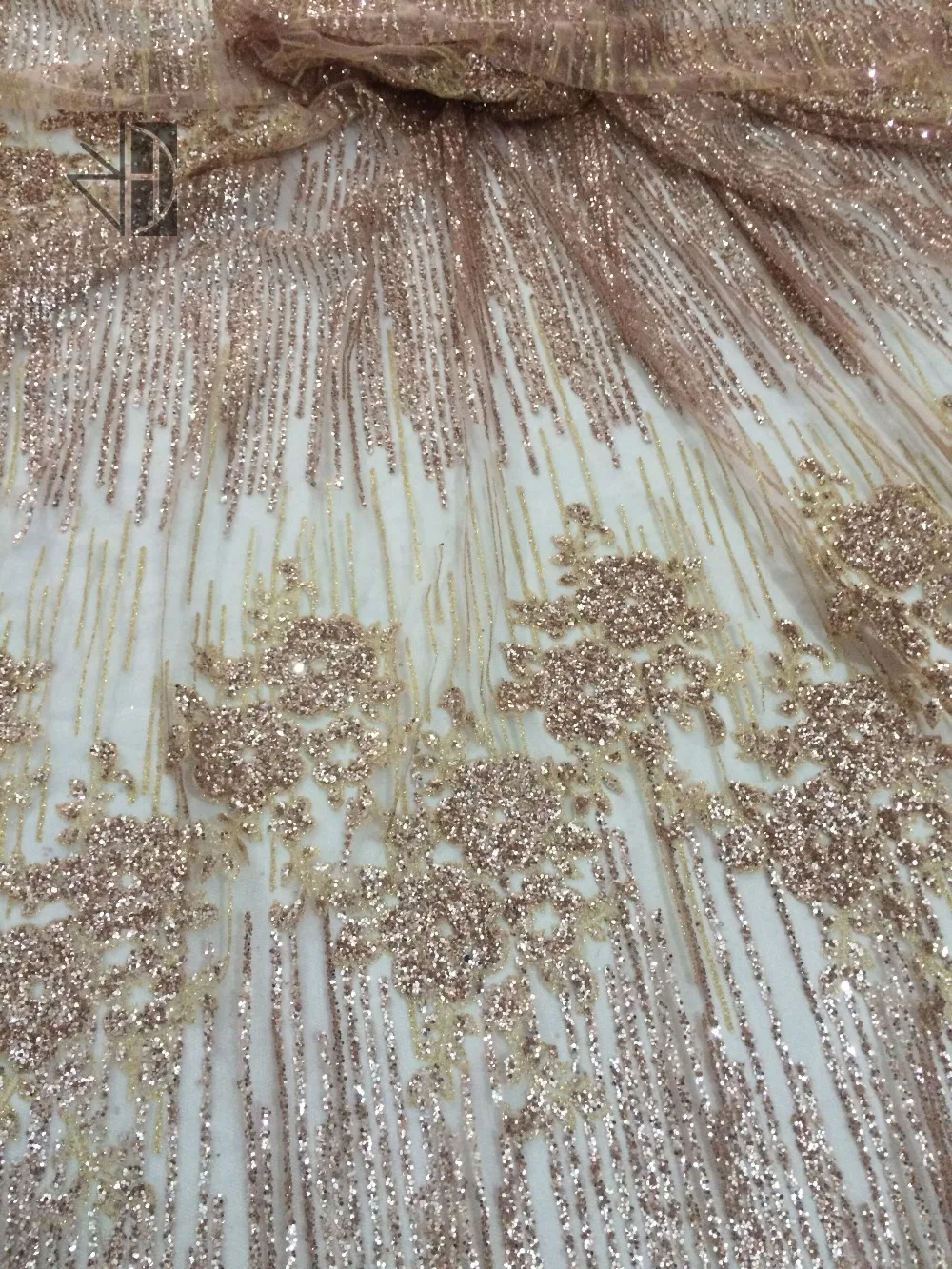 

Amazing party J-7227 African tulle lace French net lace fabric with glitters for sexy dress (5yards/lot)