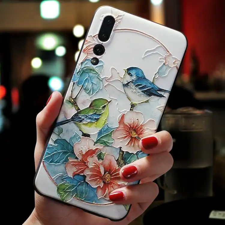 

3D Emboss Flower TPU Coque For Huawei P30 P20 P8 P9 P10 Lite Mini Pro P smart Y9 2018 2019 Mate 10 20 Nova 2i 3 3i Honor 8X Case