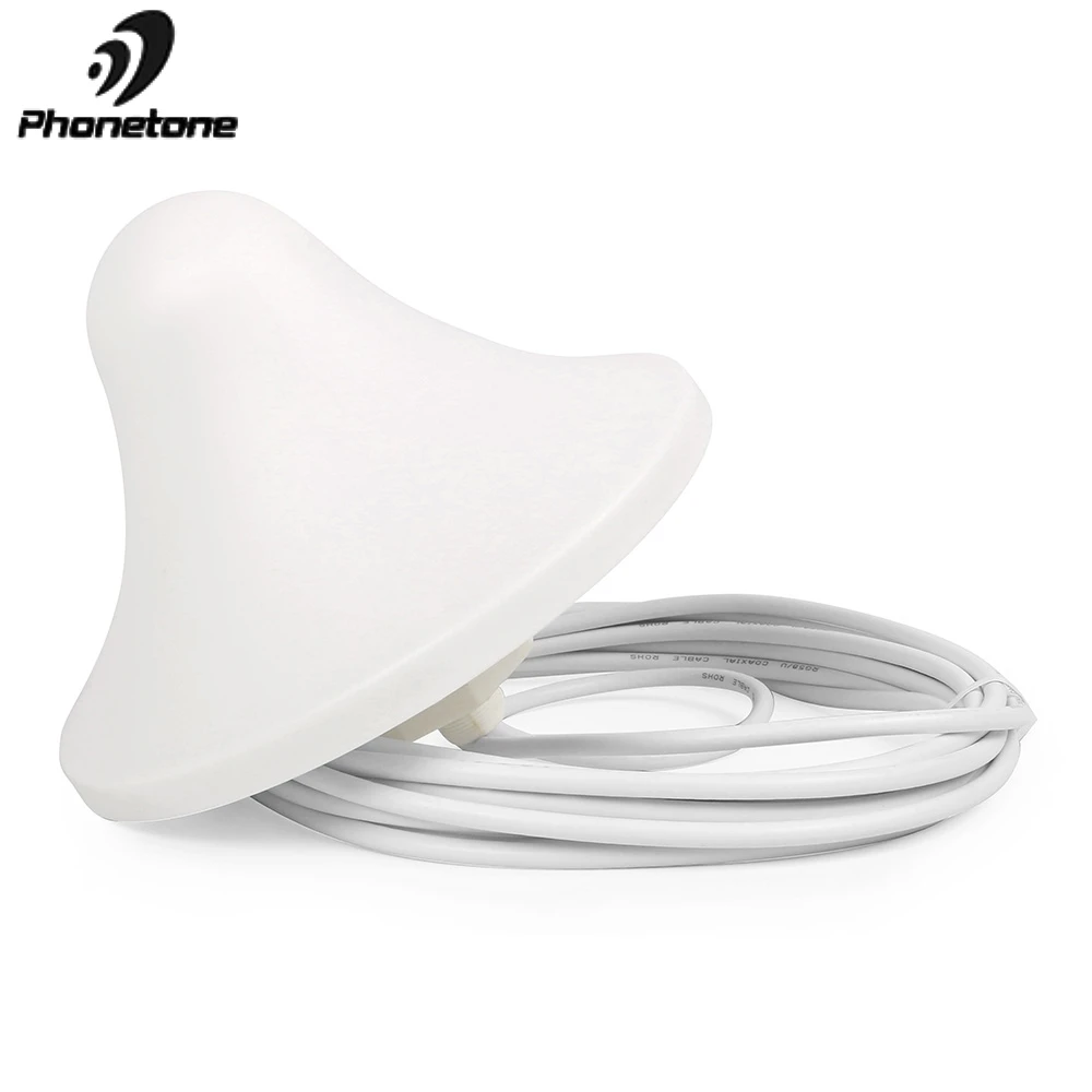 Internal Omni-directional Antenna 800~2500MHz with 5m White Cable with SMA Male Connector to Connect Mobile Phone Signal Booster Internal Omni-directional Antenna 800~2500MHz with 5m White Cable with SMA Male Connector to Connect Mobile Phone Signal Booster