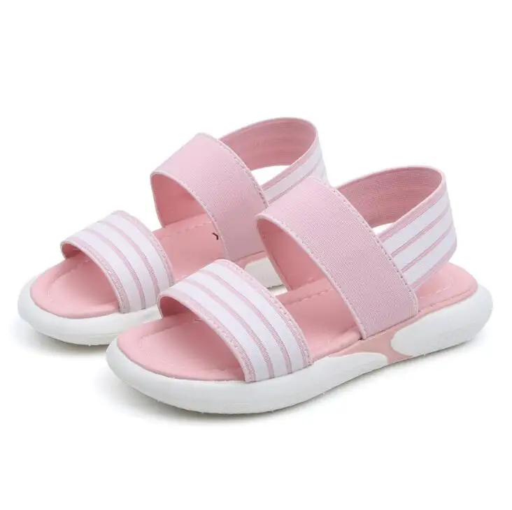 

black pink fashion brand designer summer new Korean girls sandals baby kids princess shoes kids school