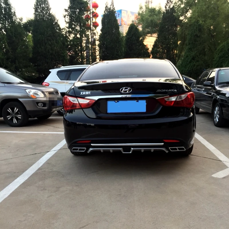 Для hyundai Sonata задний спойлер ABS задний бампер диффузор защитные бамперы для Sonata forte обвес бампер задний губа 2011