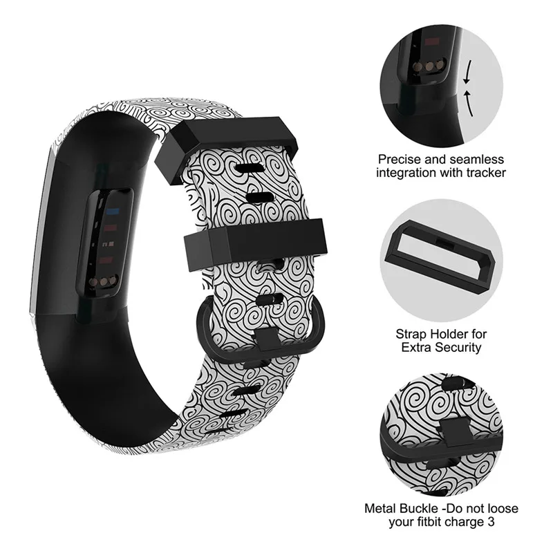 Новинка 2019 ремешки для фитнеса сменный силиконовый спортивный ремешок Fitbit Charge 3
