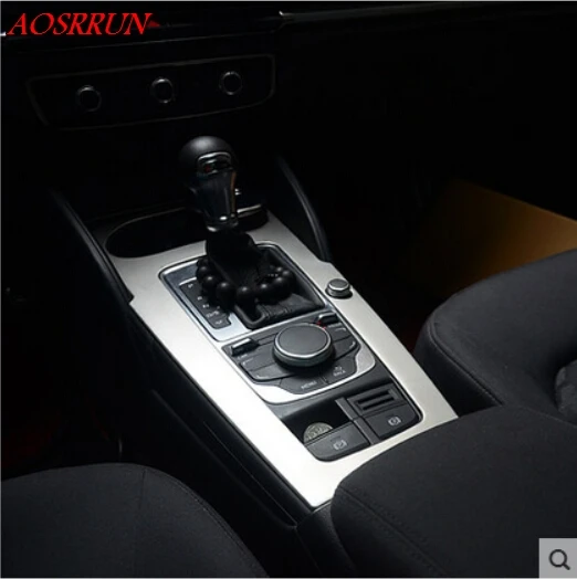 Углеродная нержавеющая сталь Шестерня панель управления рычаг переключения передач для Audi A3 хэтчбек седан 2013 аксессуары для автомобиля-Стайлинг