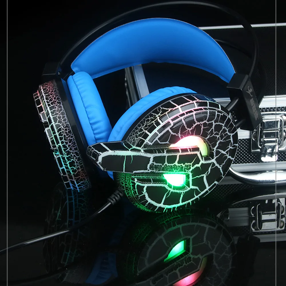 EPULA, профессиональная игровая гарнитура, PC Gamer, бас шлем с микрофоном для PS4 телефона, N2U, USB, игровые наушники, светодиодный, для компьютера