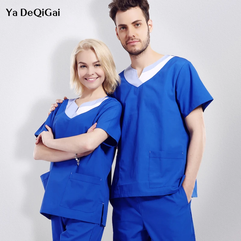

unisex Medical Surgical scrub sets pharmacy nurse uniform beauty salon sets spa uniform womens white coats medical clothing new