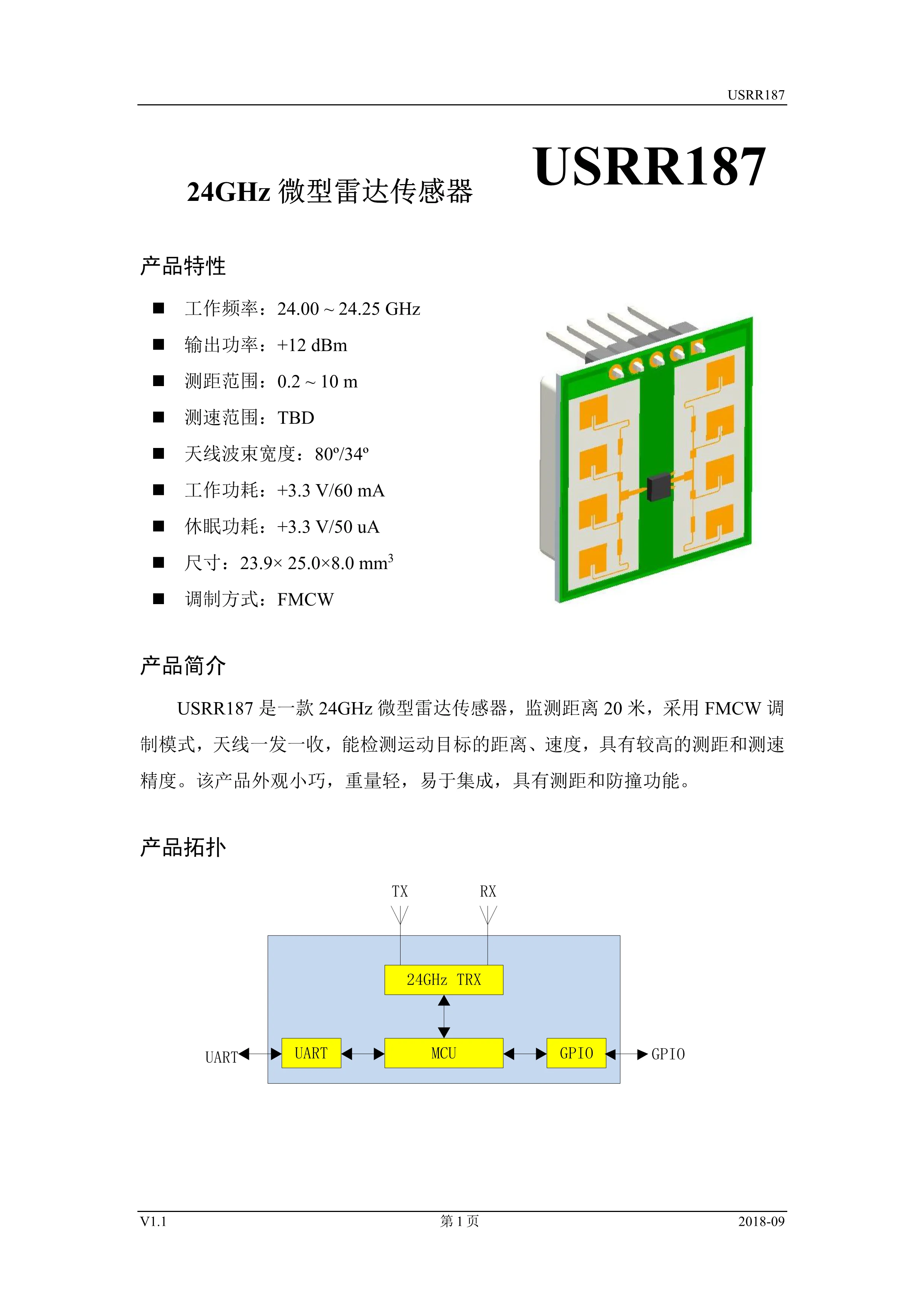 Geomagnetic sensor 24G модуль СВЧ Lightning Mode USRR187