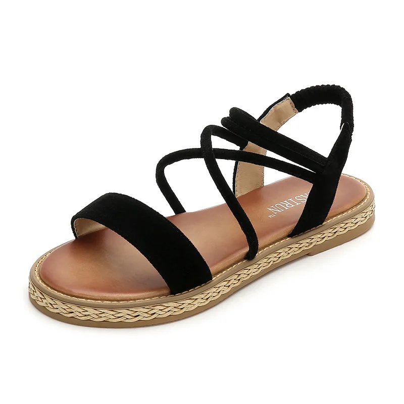 

Fashion Summer Platform Sandal 2018 Back Strap Open Toe Women Sandals Flat with Designer Shoes