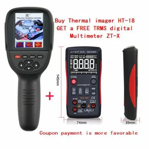 

2019 New Realeased Infrared Thermometer Handheld Thermal Imaging Camera HT-18 Portable IR Thermal Imager Camera HT18 220*160