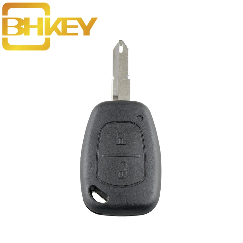 BHKEY 2 кнопки дистанционного ключа автомобиля оболочки крышка Fob чехол для Vauxhall Opel Vivaro Renault Movano Trafic Renault Kangoo пустой