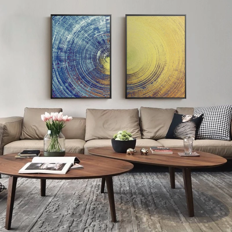Abstract-Blue-And-Yellow-Circles-Pattern-Canvas-Painting-Modern-Posters-And-Prints-Wall-Art-Pictures-For (2)